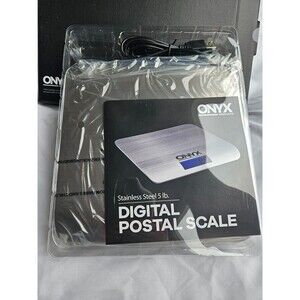 Onyx Stainless Steel 5lb Pound Digital Postal Scale USB Connected Stamps.com NIB
